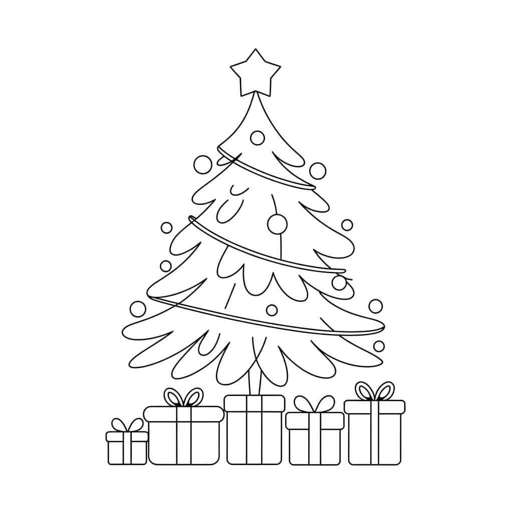 Dessin De Sapin De Noël Bien coloring page