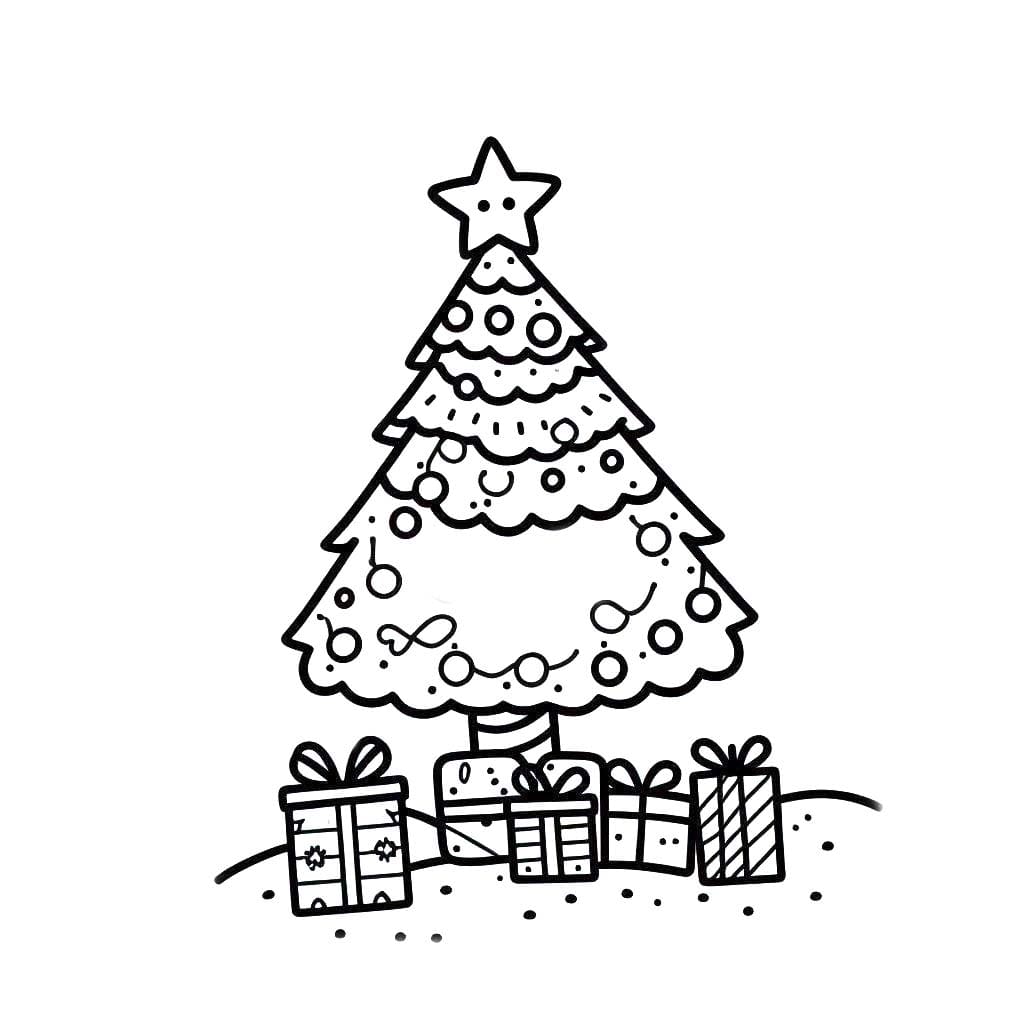 Dessin De Sapin De Noël Imprimable coloring page