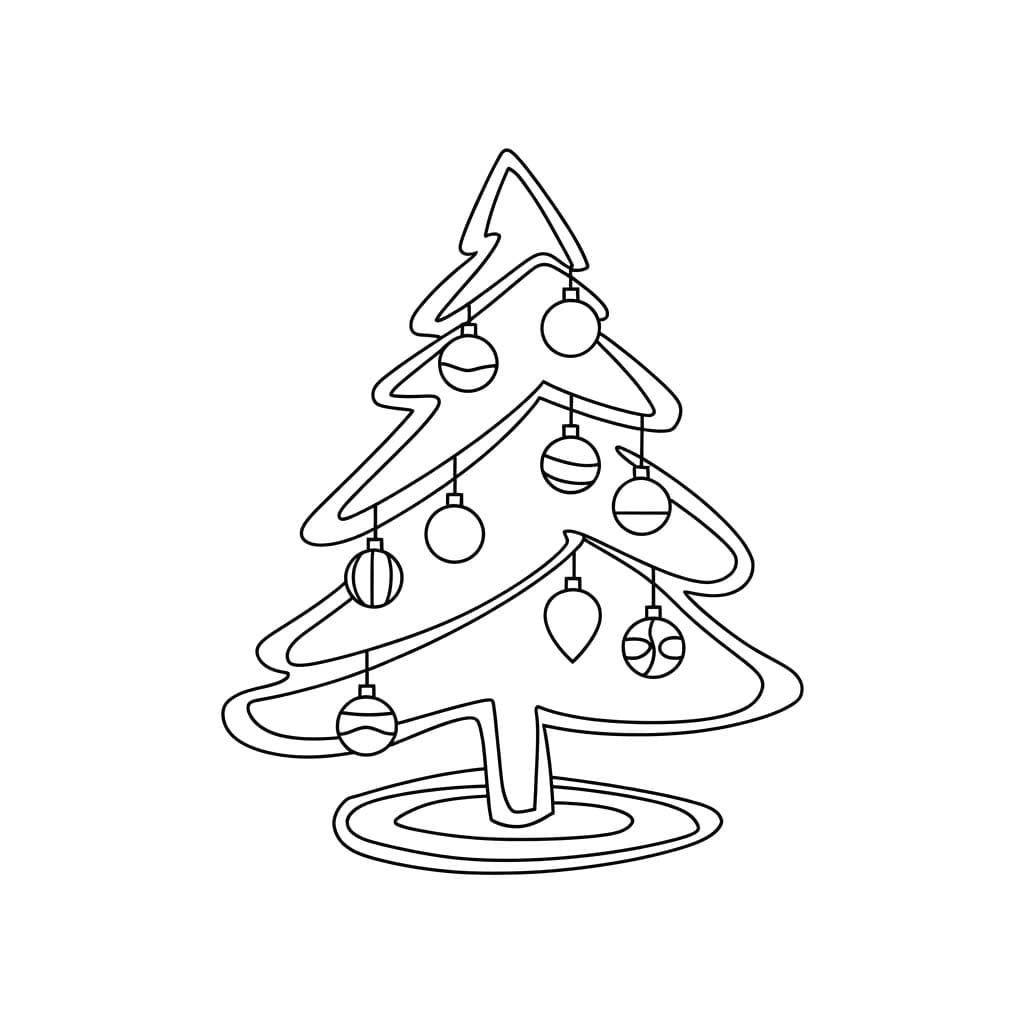 Dessin De Sapin De Noël Pour Enfant coloring page