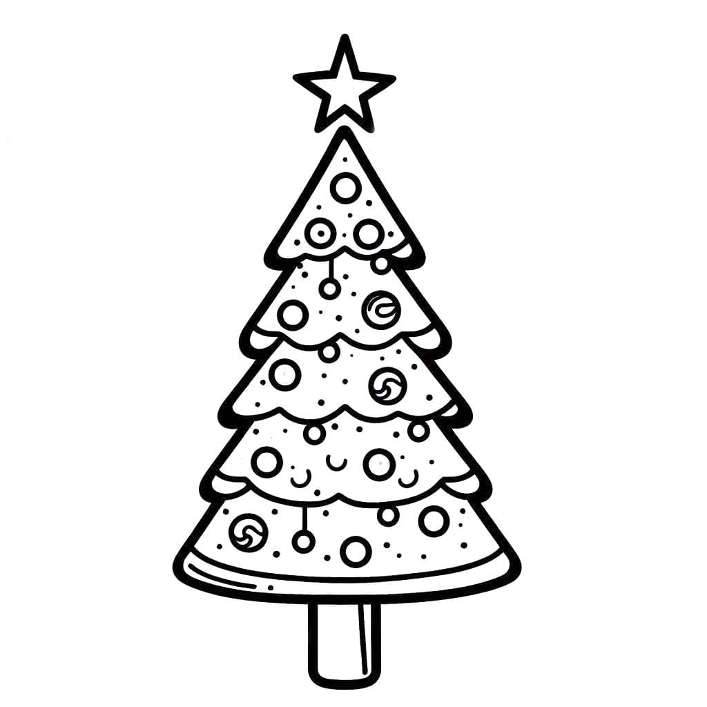 Dessin De Sapin De Noël Pour Enfants coloring page