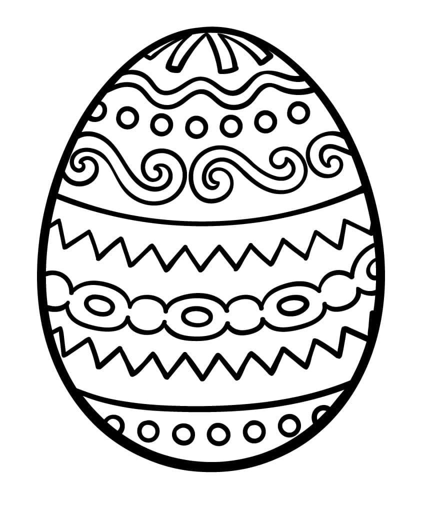 Dessin d’oeuf de Pâques gratuit coloring page