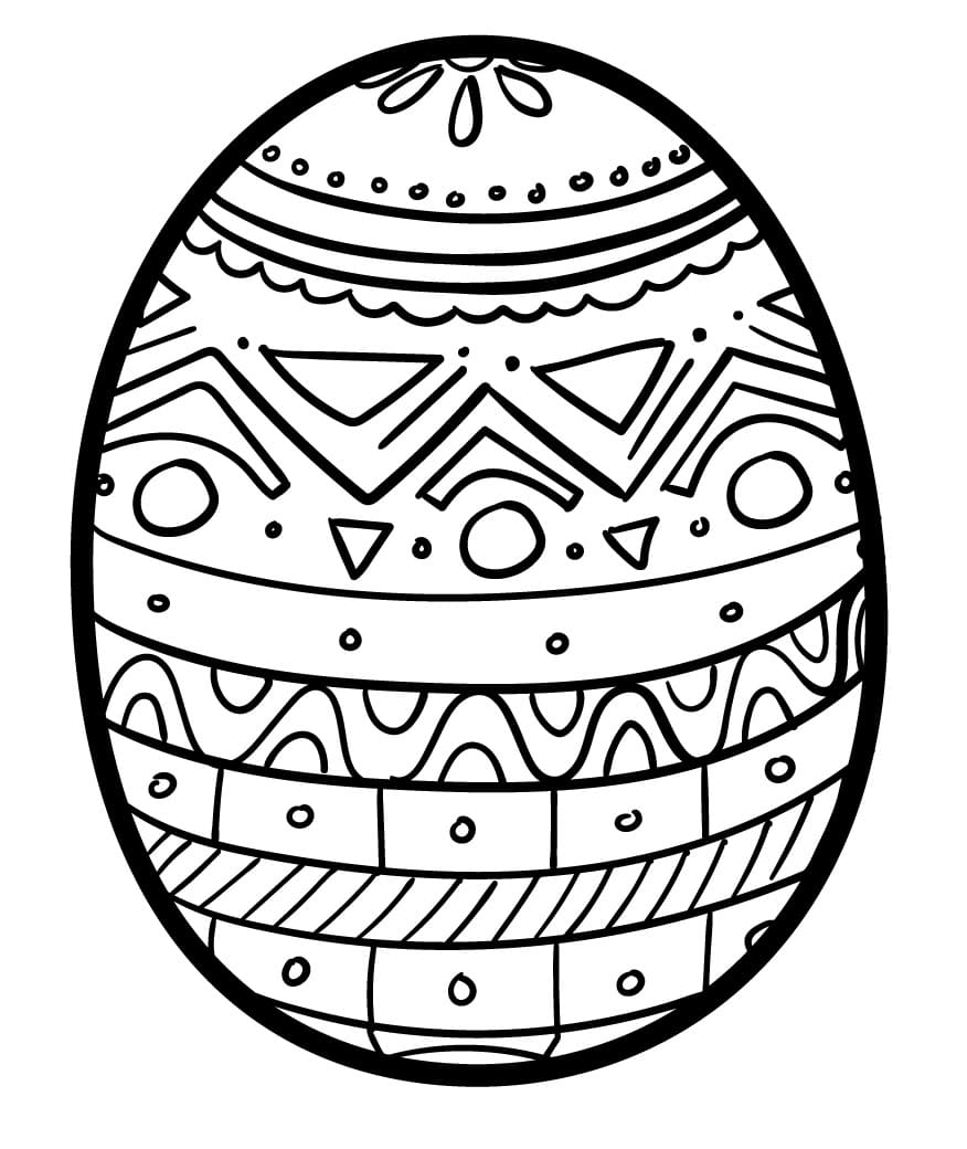 Dessin d’un oeuf de Pâques coloring page