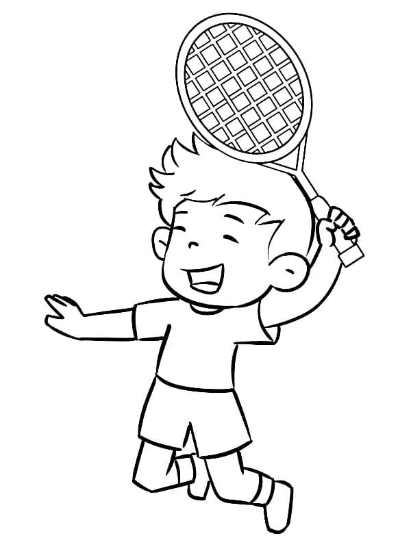 Dessin Gratuit De Badminton coloring page