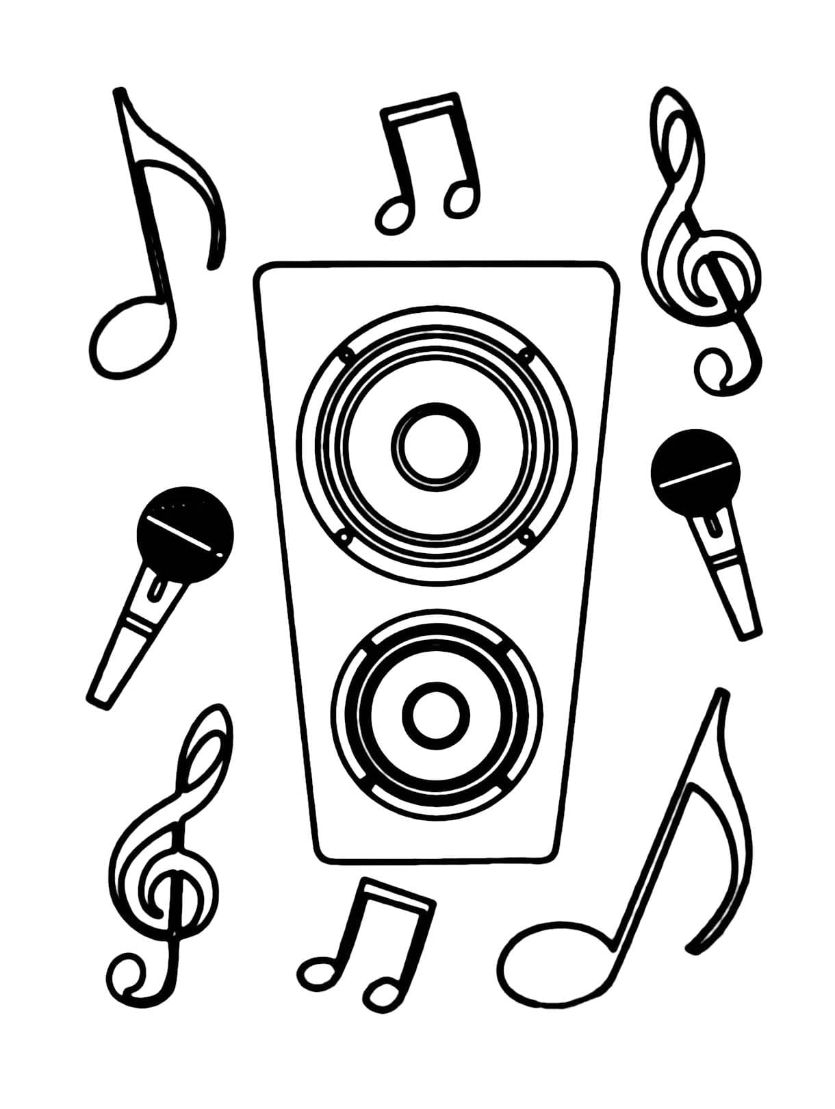 Dessin Notes De Musique Pour Les Enfants coloring page