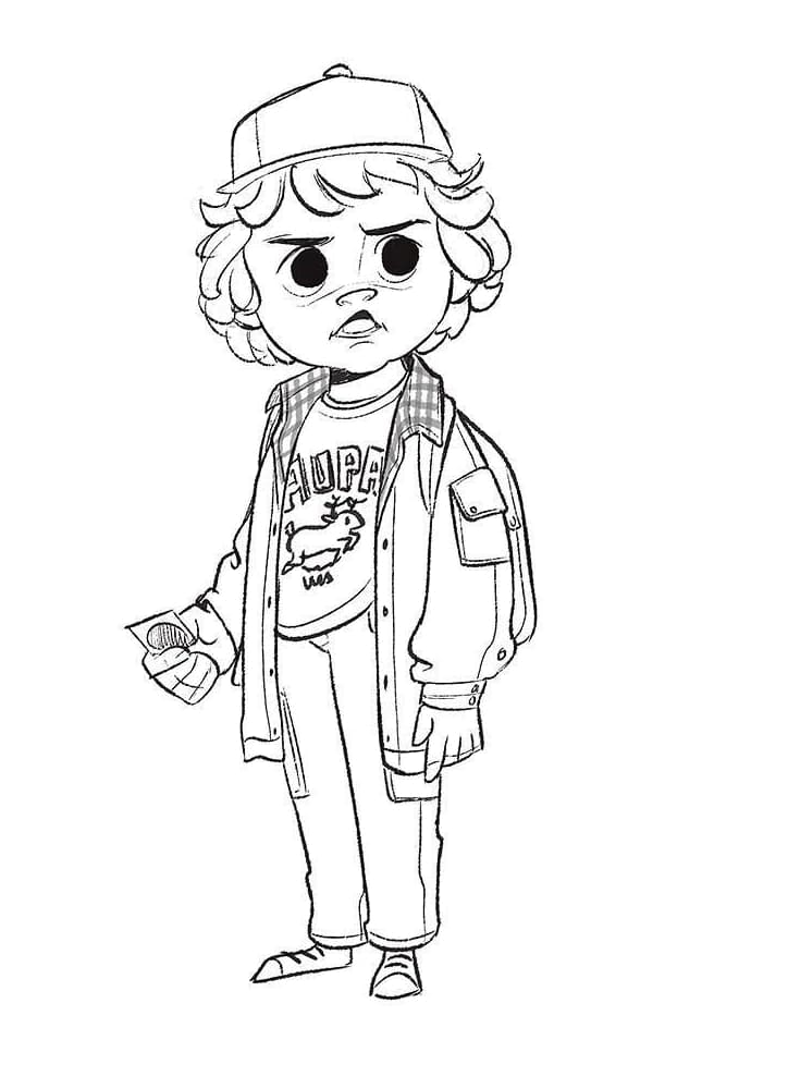 Dustin Henderson Stranger Things coloring page