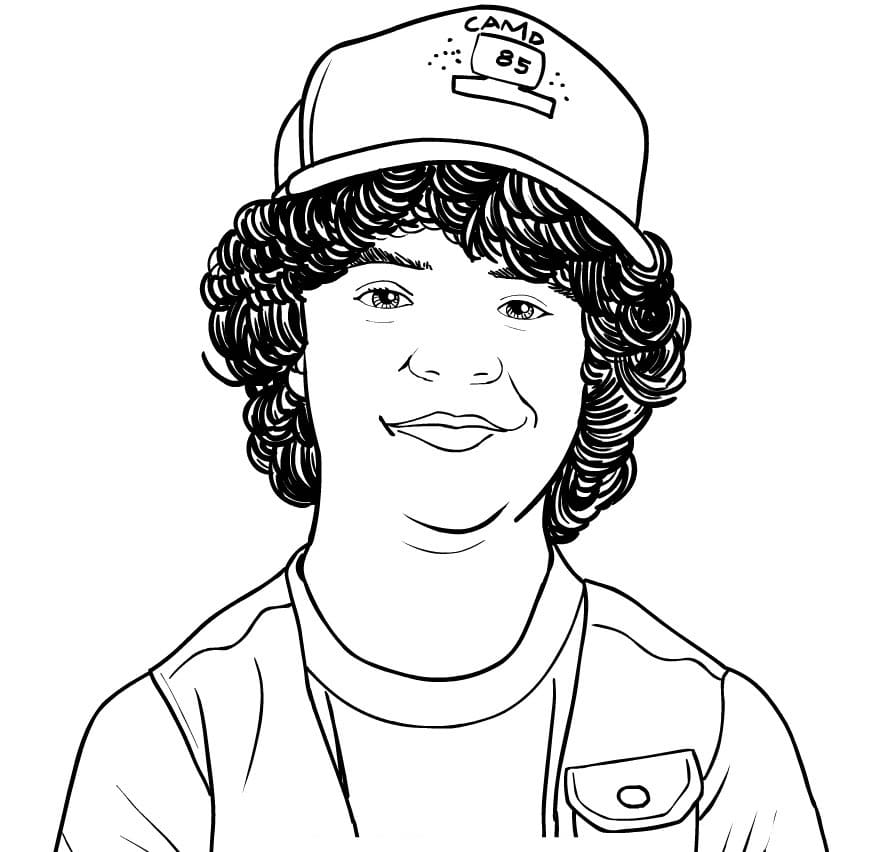 Dustin Henderson coloring page
