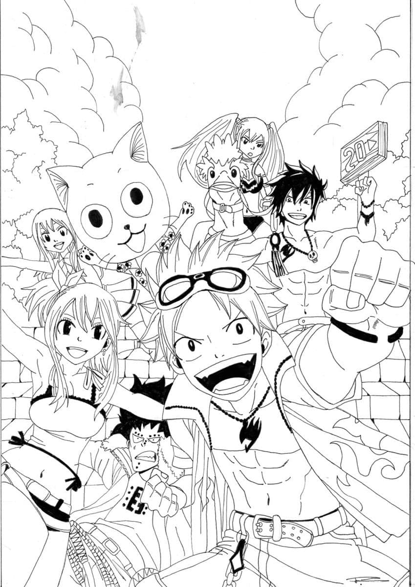 Coloriage Fairy Tail 1