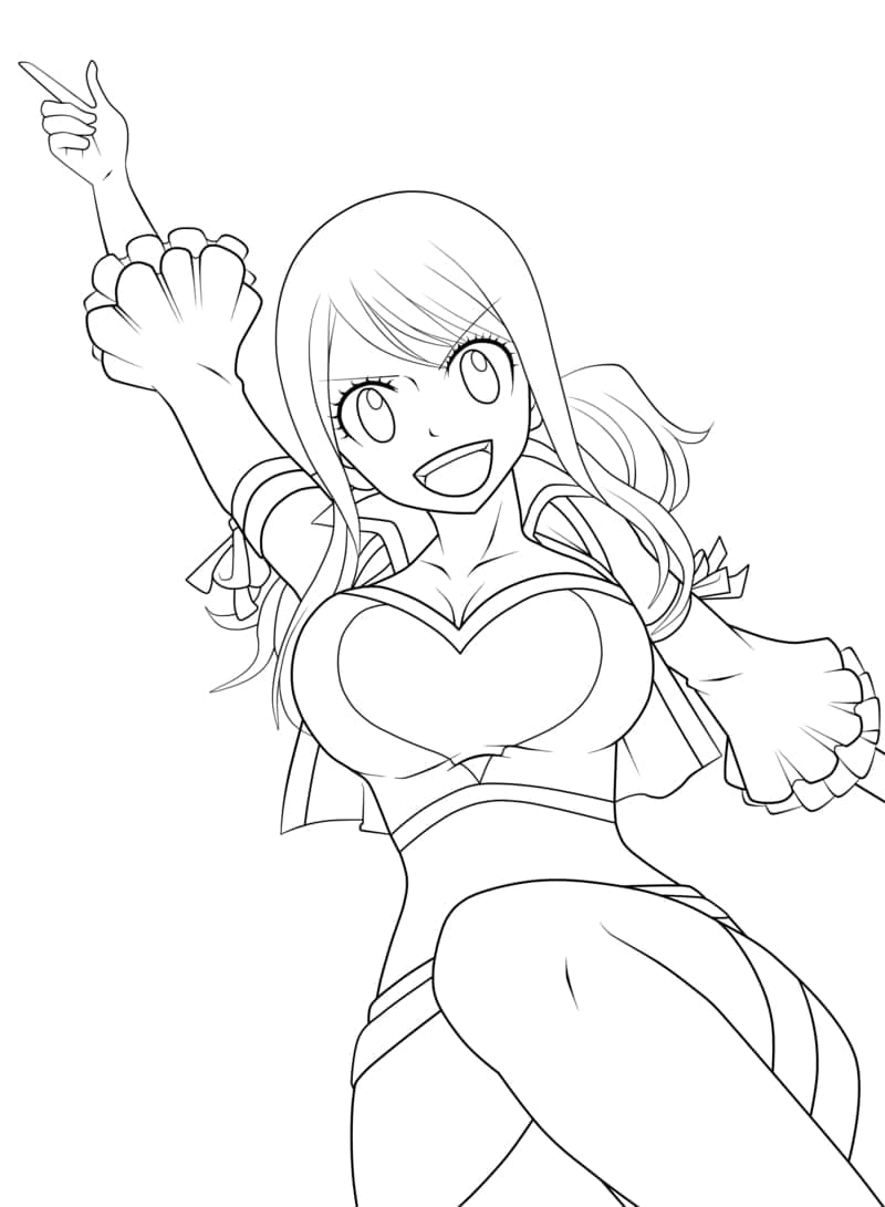 Coloriage Fairy Tail Lucy