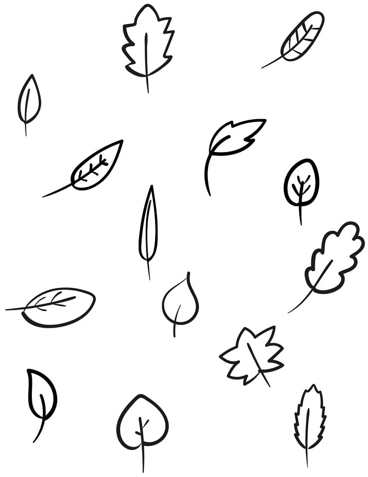 Feuilles Automne 7 coloring page