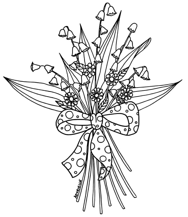 Fleurs de Muguet coloring page
