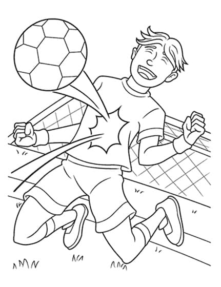 Footballeur Incroyable coloring page