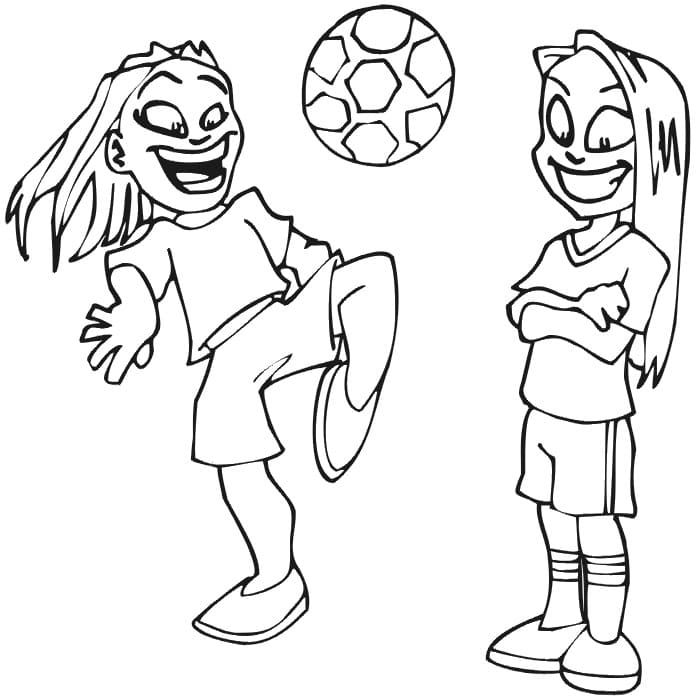 Footballeuses coloring page