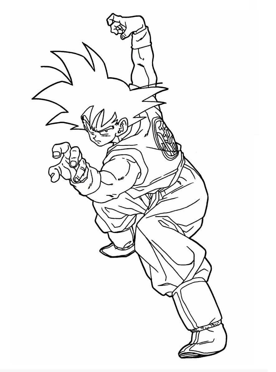 Coloriage Goku Dragon Ball Z