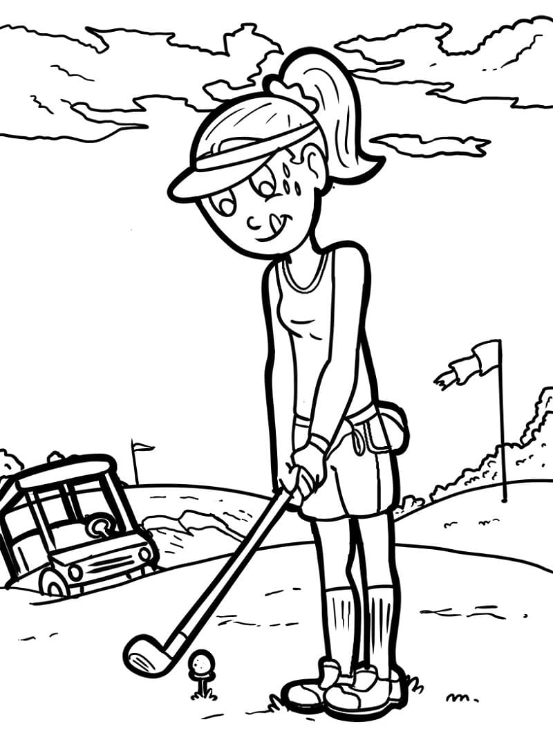 Golfeuse coloring page