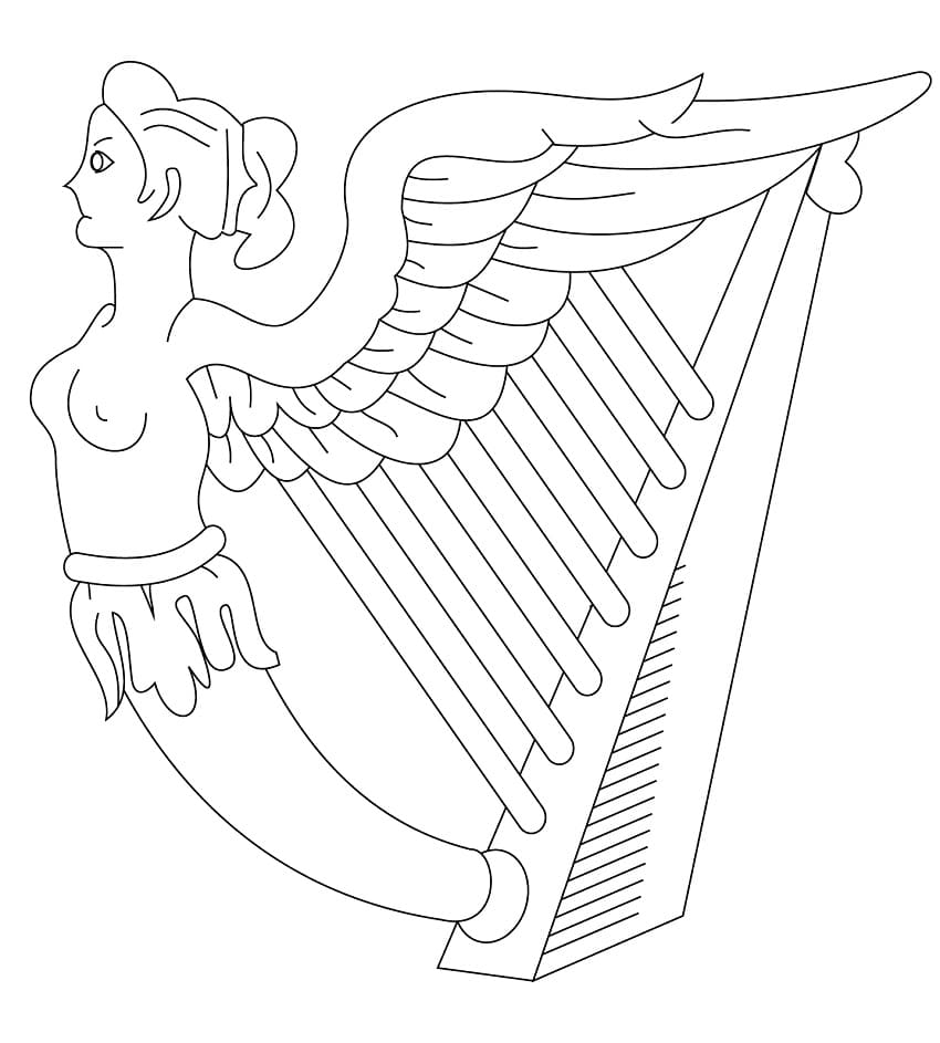 Coloriage Harpe Gratuit Pour Les Adultes