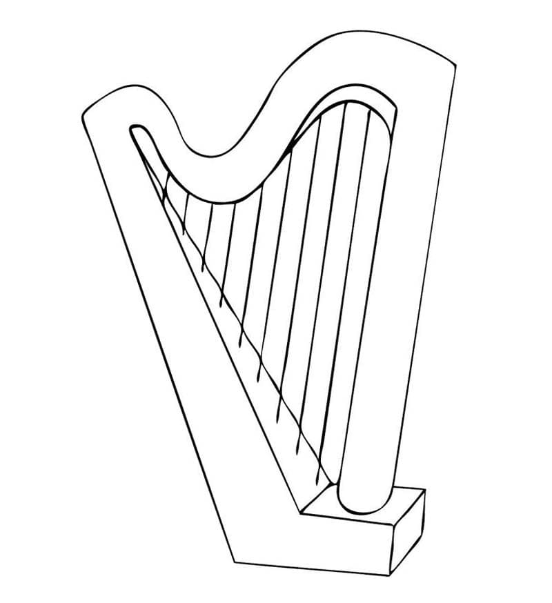 Coloriage Harpe Gratuite Pour Les Enfants