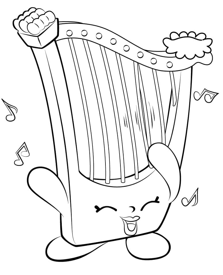 Harpe Mignonne coloring page