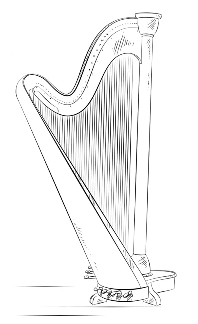Coloriage Harpe Normale