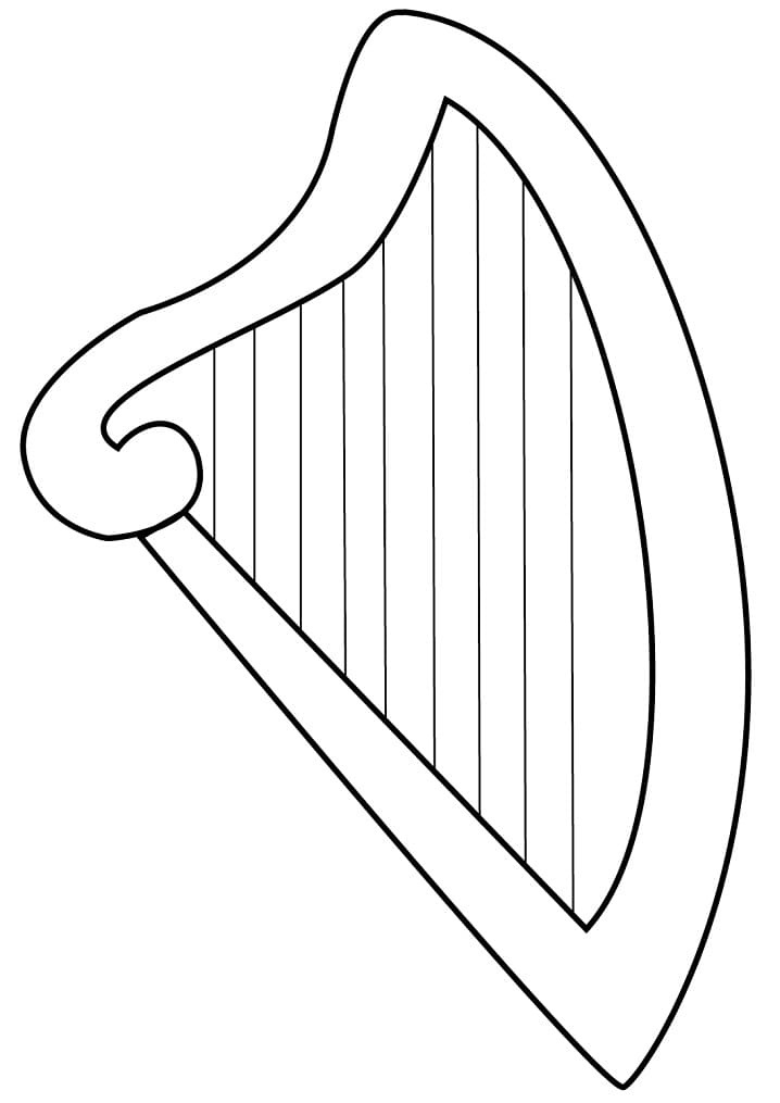Coloriage Harpe Pour Les Enfants
