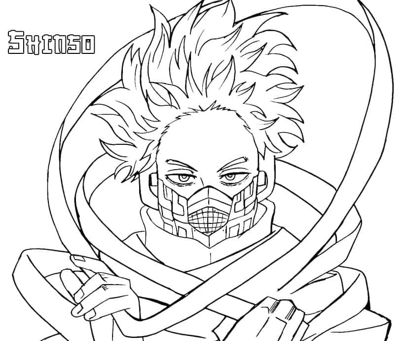 Hitoshi Shinso My Hero Acedemia coloring page