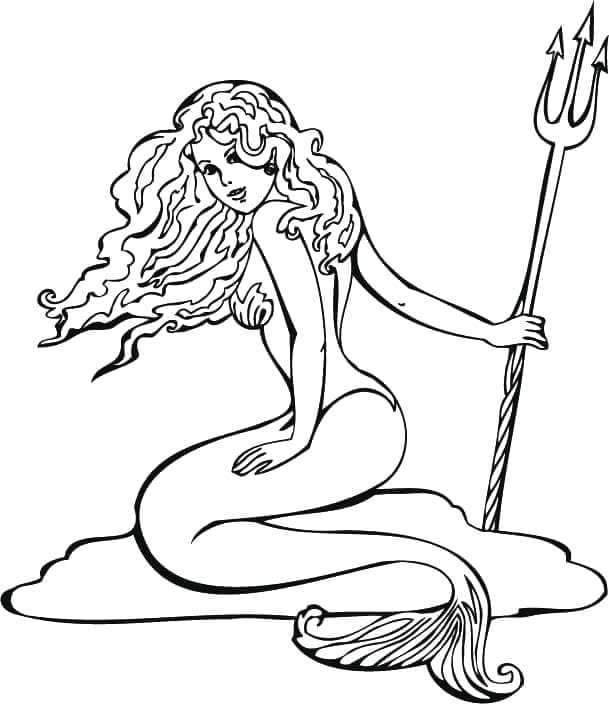 Incroyable Sirène coloring page