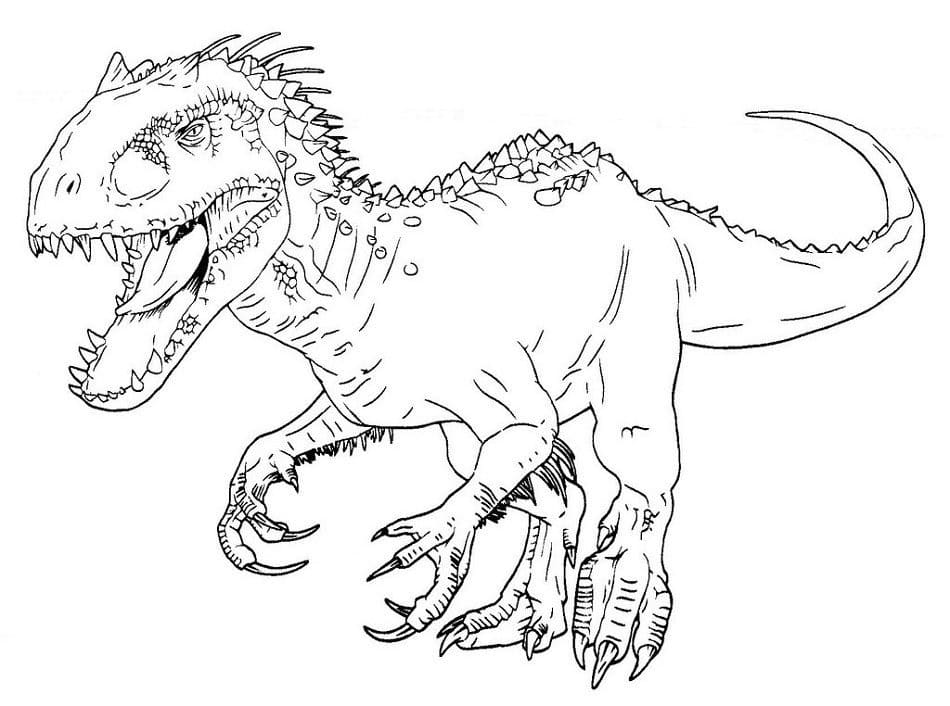 Indominus Rex de Jurassic World coloring page