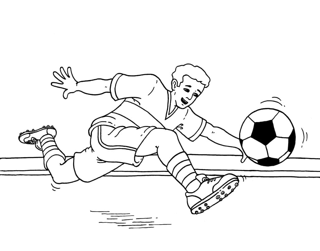 Jeune Footballeur coloring page