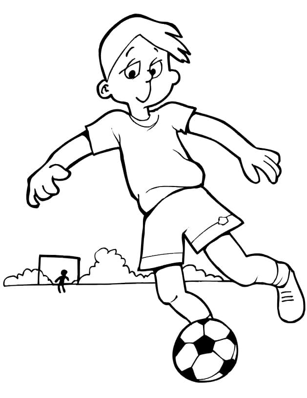 Joue au Football coloring page