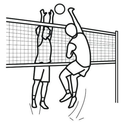 Coloriage Jouer au Volleyball