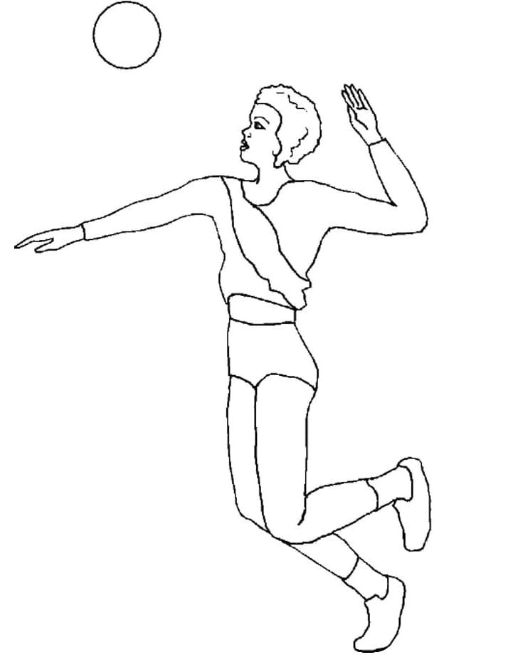 Jouer au Volleyball coloring page