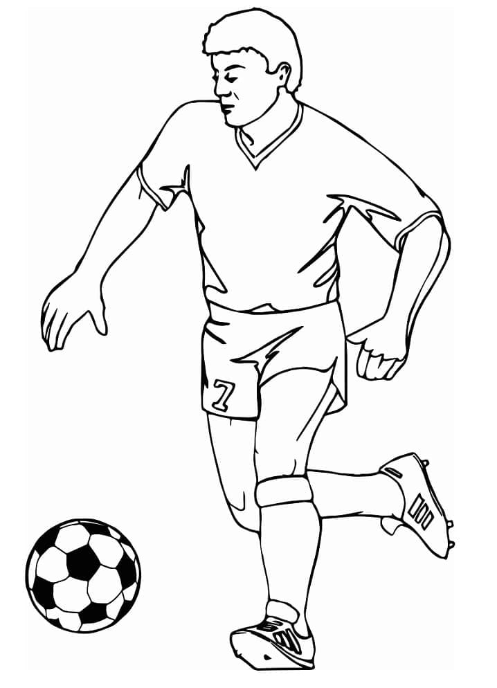 Joueur de Football coloring page
