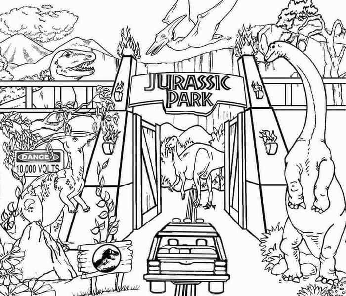 Jurassic Park 3 coloring page