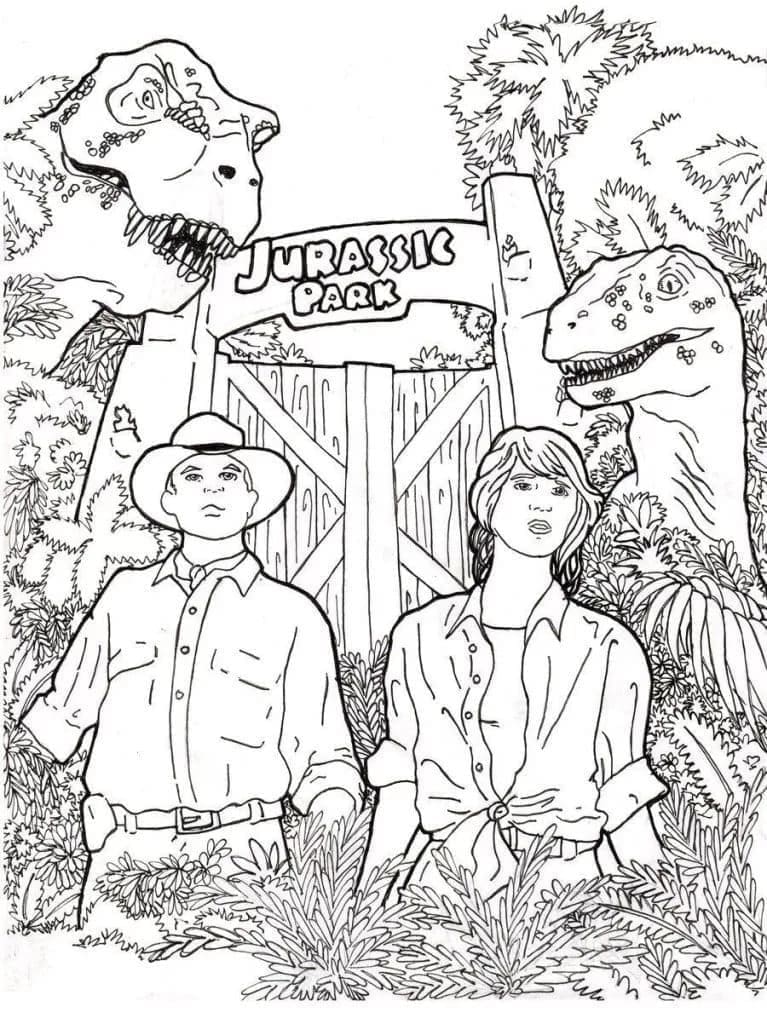 Jurassic Park 8 coloring page