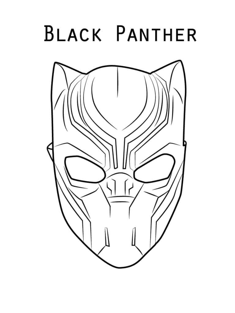 Le Masque de Black Panther coloring page