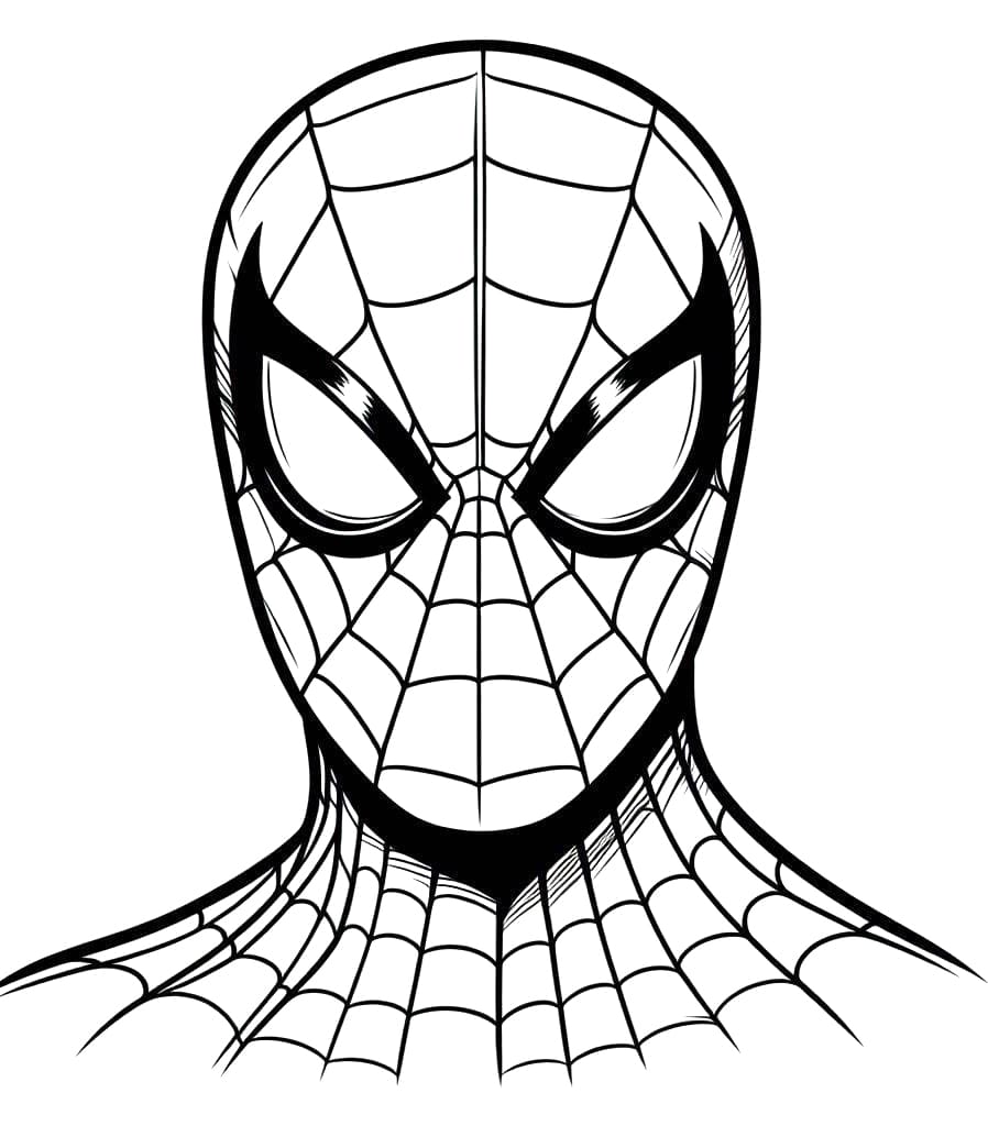 Coloriage Le Masque de Spider-Man