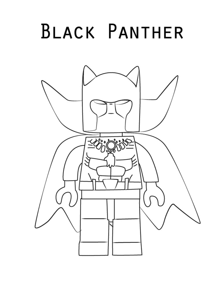 Lego Black Panther coloring page