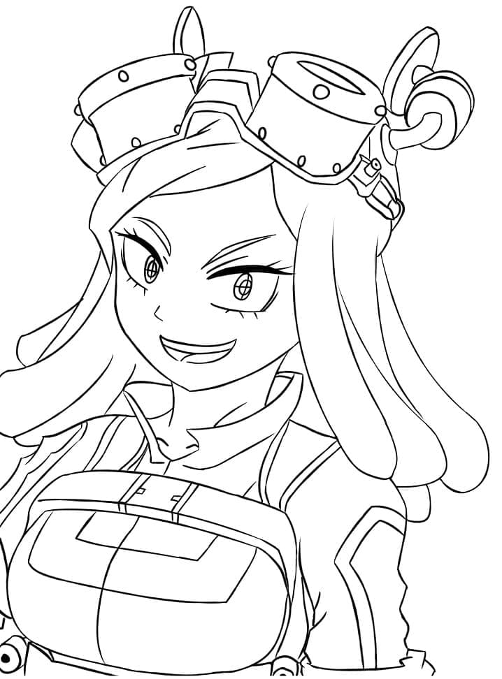 Mei Hatsume from My Hero Academia coloring page