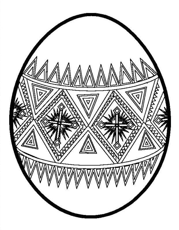 Merveilleux œuf de Pâques coloring page