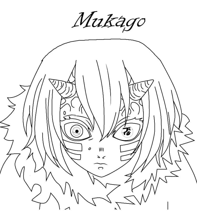 Coloriage Mukago Demon Slayer