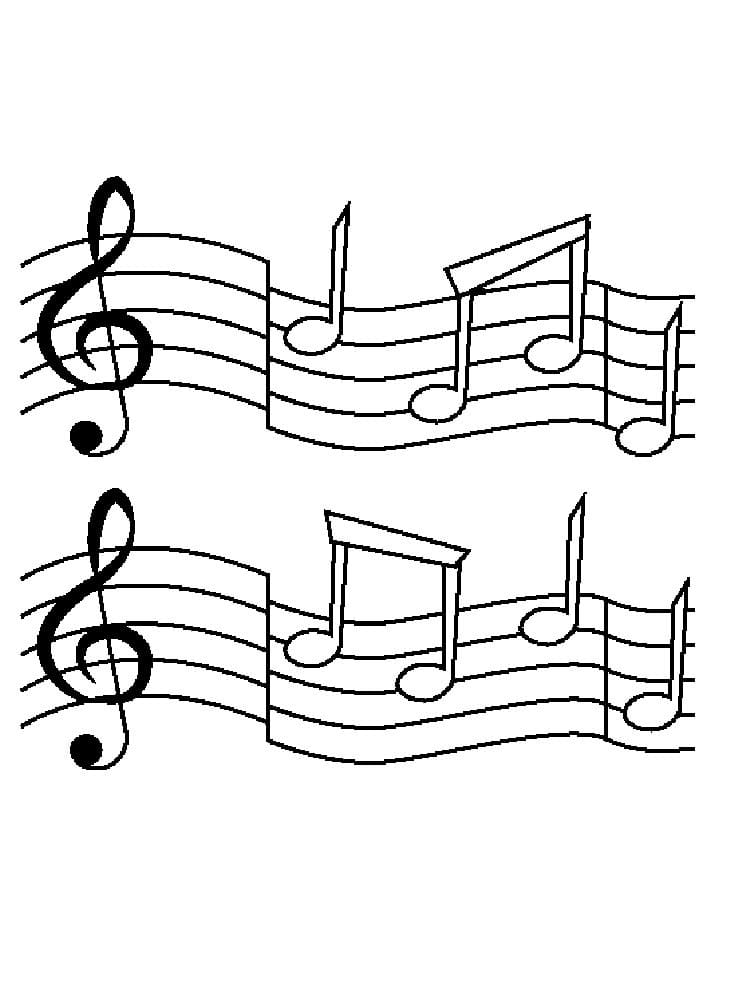 Notes de Musique 2 coloring page