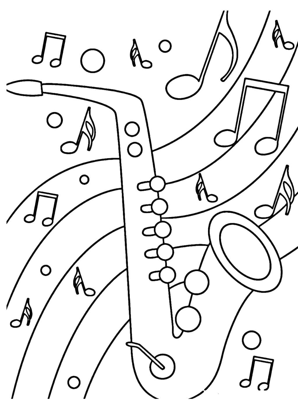 Notes De Musique Gratuit Pour Les Enfants coloring page