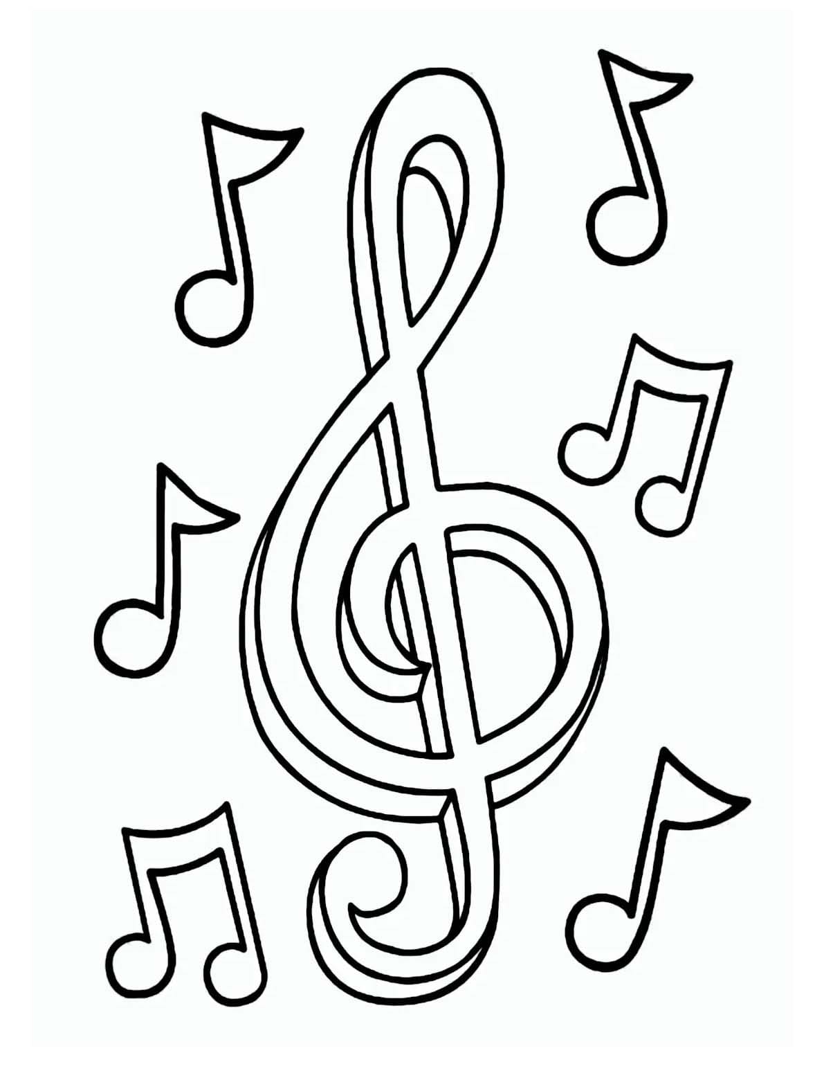 Notes De Musique Pour Les Enfants De 2 An coloring page