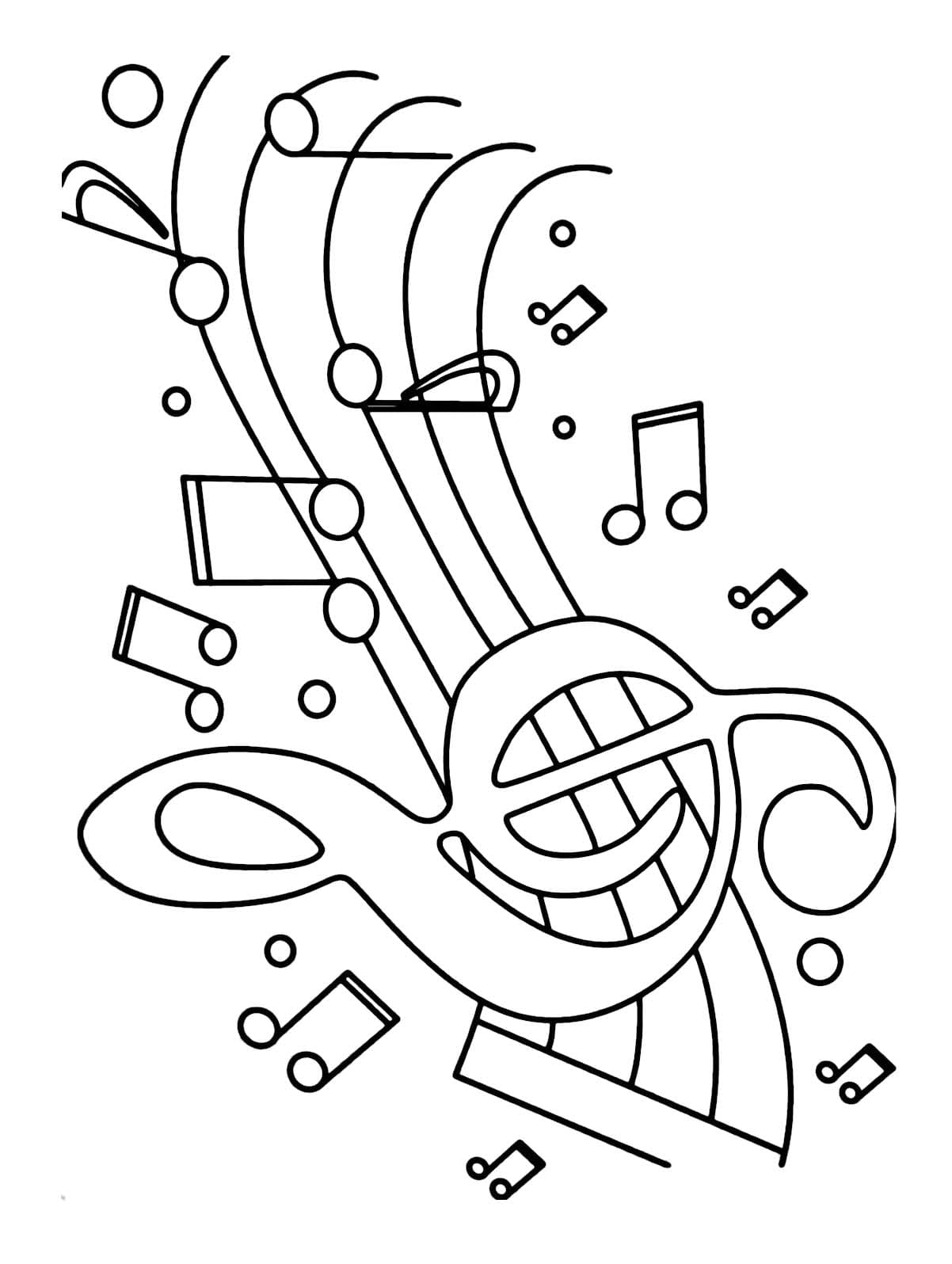 Notes De Musique Pour Les Enfants De 4 An coloring page