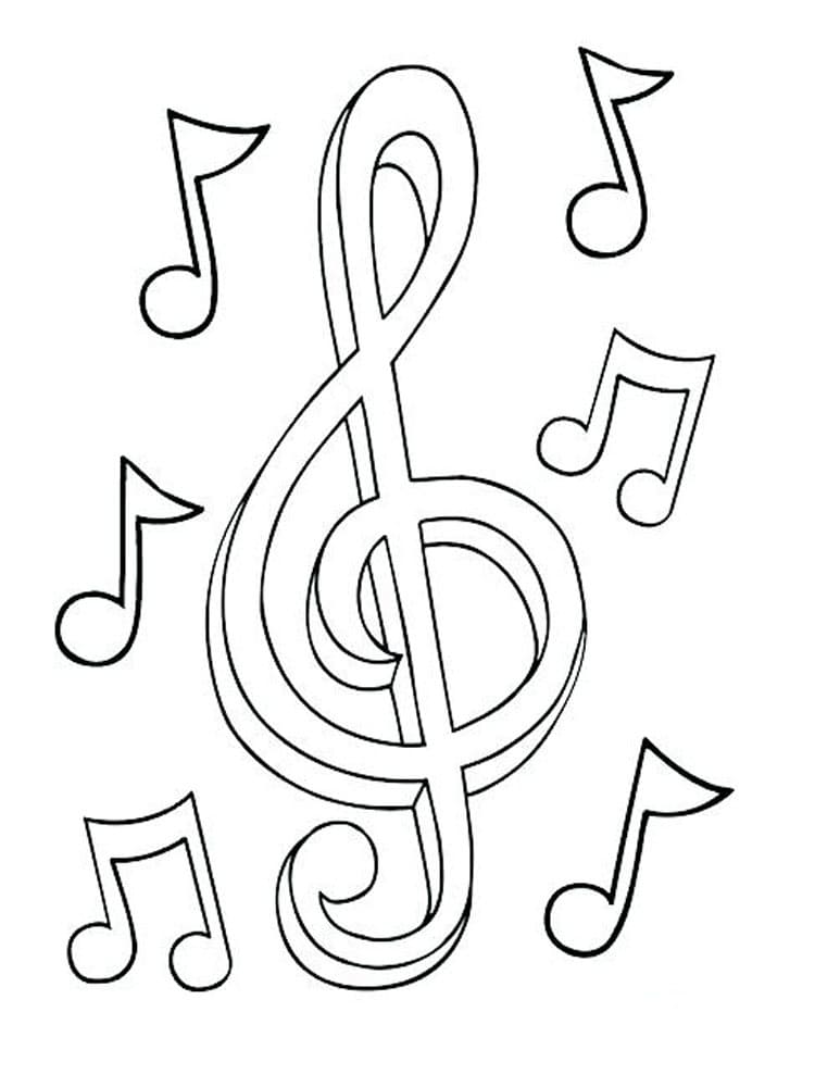Notes de Musique Pour Les Enfants coloring page