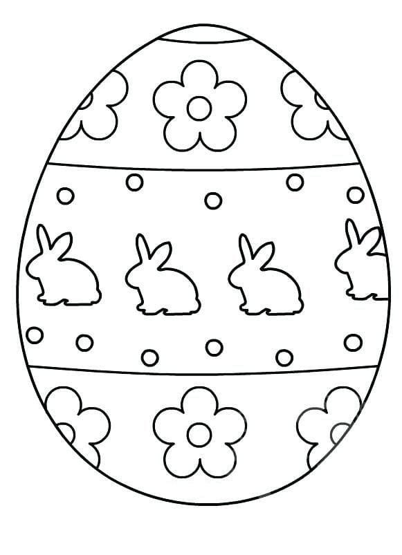 Oeuf de Pâques Simple coloring page