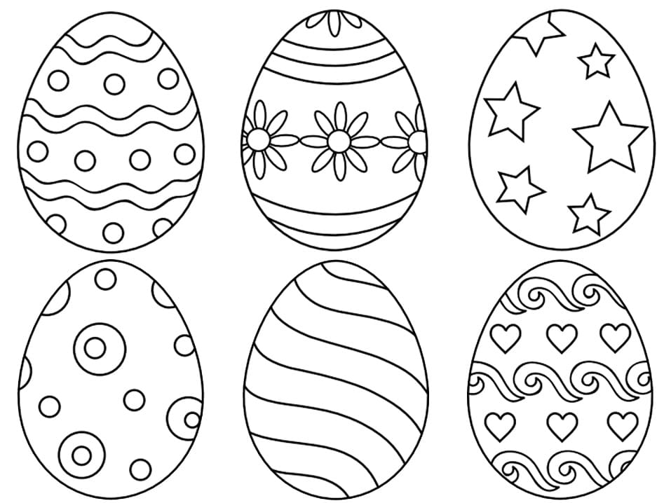 Oeufs de Pâques coloring page