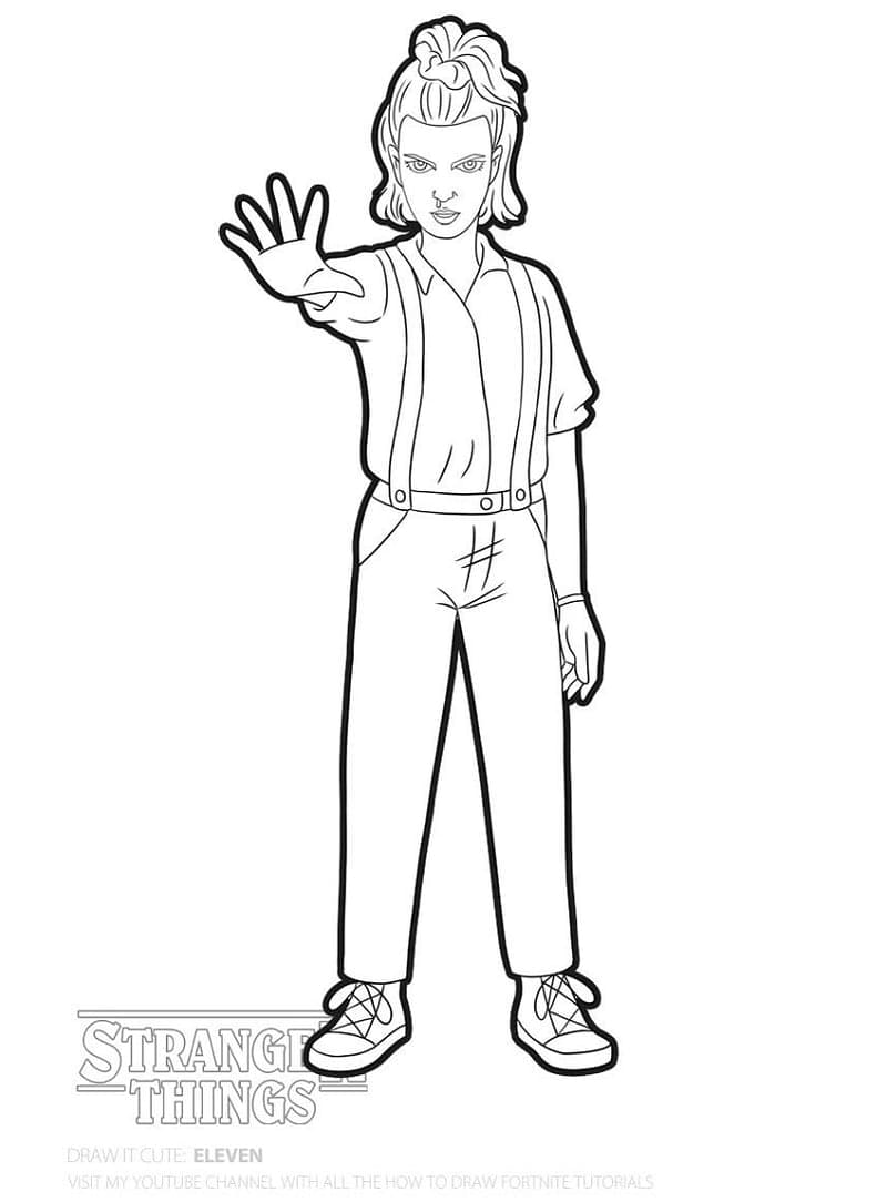 Coloriage Onze Stranger Things