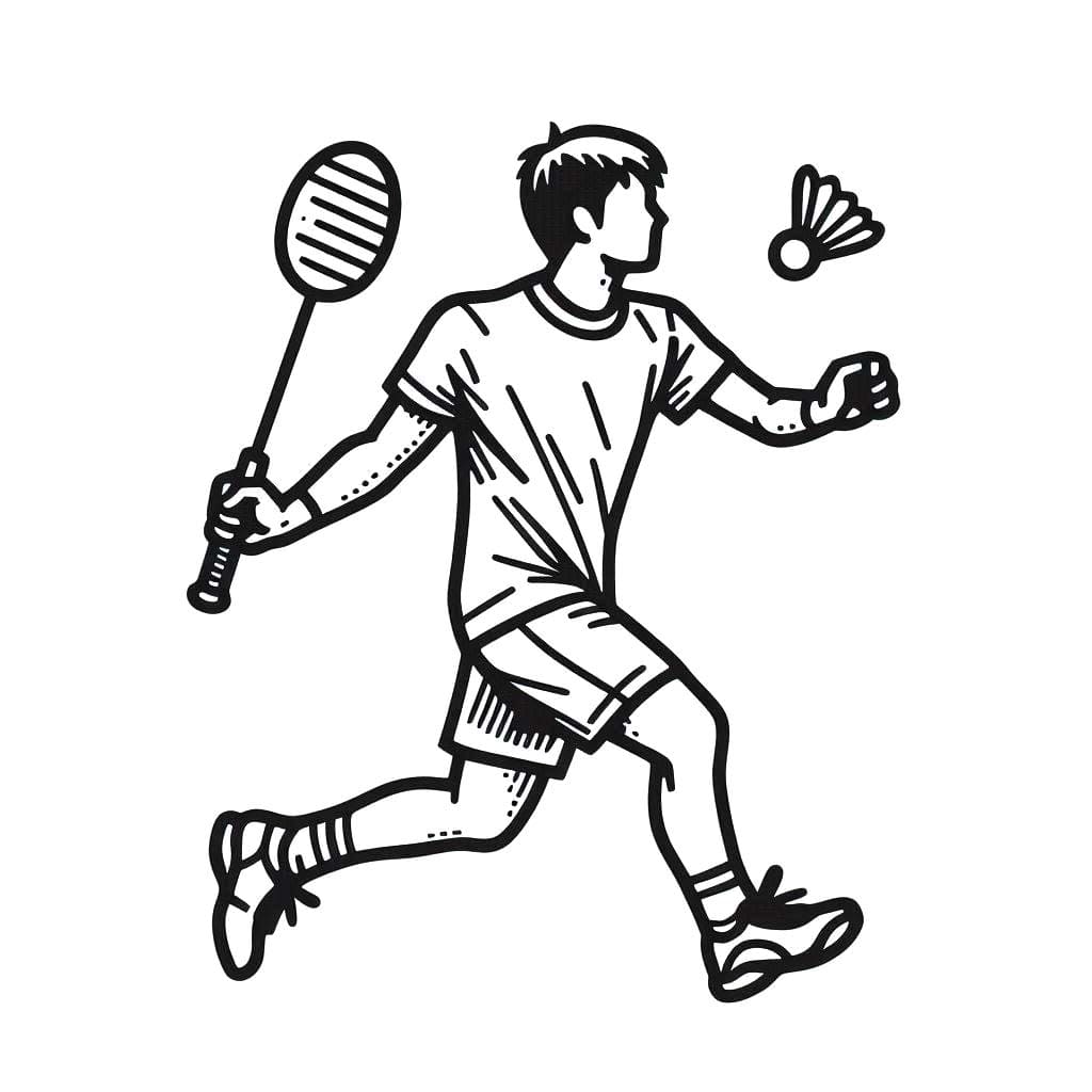 Peinture De Badminton coloring page