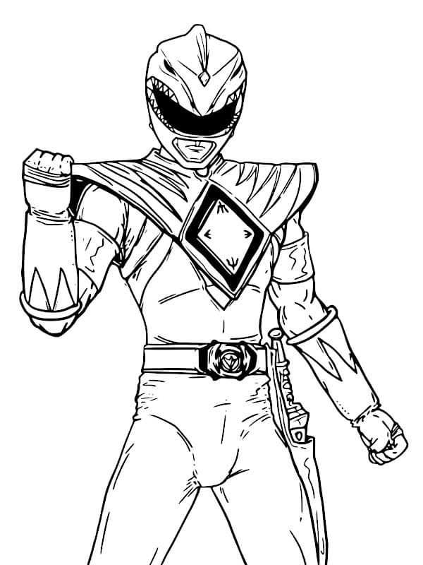 Power Ranger 1 coloring page