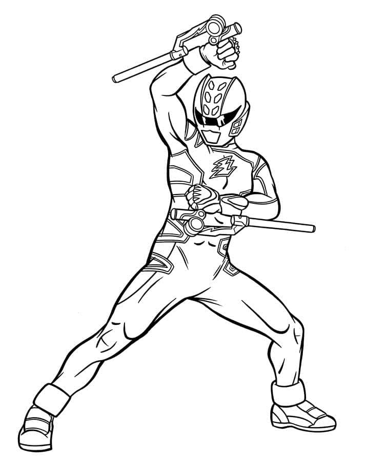 Power Ranger Jungle Fury coloring page